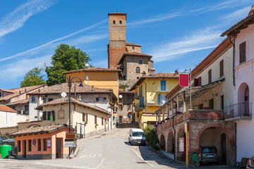 Fototapeta na wymiar Town of Serralunga d'Alba, Italy.