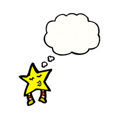 cartoon star with thought bubble