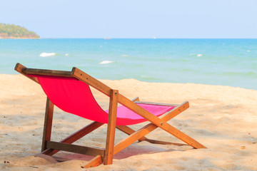 chair on the beautiful beach