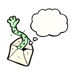 cartoon spooky letter