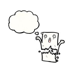 cartoon letter with thought bubble