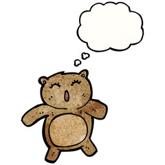 cartoon bear with thought bubble