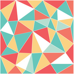 mixed color low polygon with white line