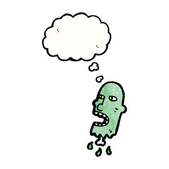 zombie head cartoon