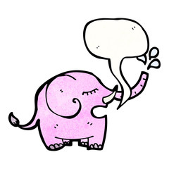 cartoon pink elephant