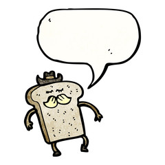 cartoon bread character