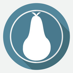 on white circle with a long shadow