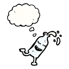 happy milk bottle cartoon character
