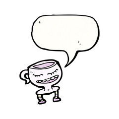 cup of tea cartoon character