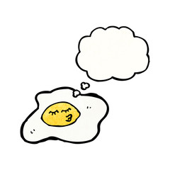 fried egg cartoon character