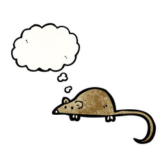 cartoon mouse with thought bubble