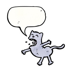 cartoon cat with speech bubble