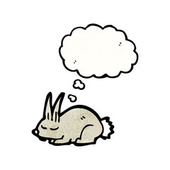 cartoon little rabbit sleeping