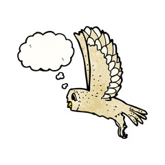 cartoon flying owl