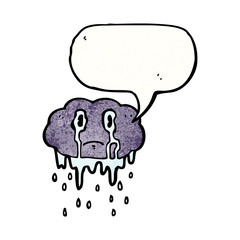 crying raincloud cartoon