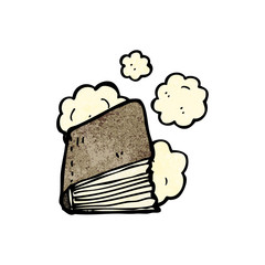 dusty old book cartoon