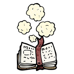 dusty old book cartoon