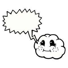 cloud with speech bubble cartoon