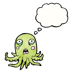 cartoon octopus crying