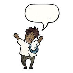 happy office guy cartoon