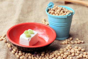 Soybeans and tofu