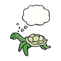 Obraz premium cartoon sea turtle