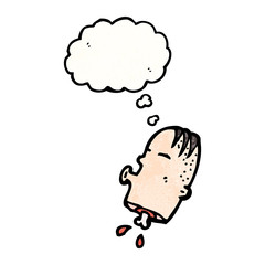 gross severed head cartoon