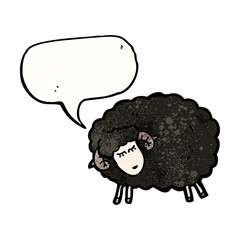 cartoon black sheep