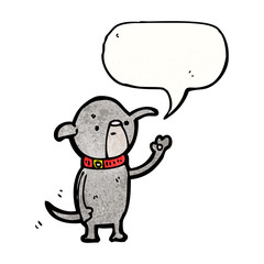 cartoon little dog waving