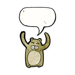 funny bear with speech bubble