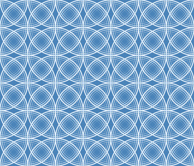 Seamless texture. The white circles on a blue background