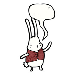 cartoon rabbit in waistcoat