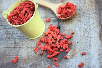 Red dried goji berries