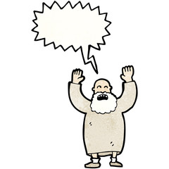 cartoon old man shouting