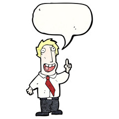 cartoon businessman with great idea