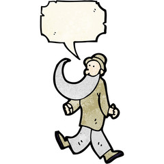 cartoon dancing old man