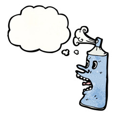 cartoon graffiti can