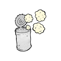 cartoon open food can