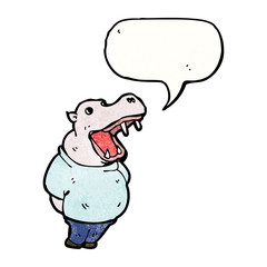 cartoon hippo