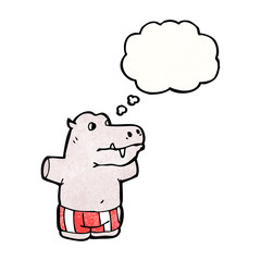 cartoon hippo