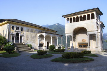 Sacro Monte di Varallo Sesia Patrimonio Unesco in provincia di Vercelli Piemonte Italia - obrazy, fototapety, plakaty