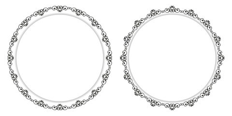 Vintage calligraphy decorative business background, vector retro antique blank baroque border template frame set