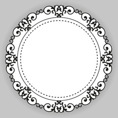 Vintage calligraphy decorative business background, vector retro antique blank baroque border template frame