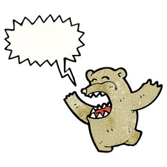 crazy cartoon bear