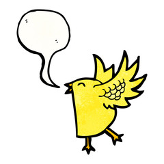 cartoon singing bird