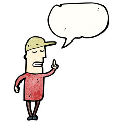 cartoon talking man