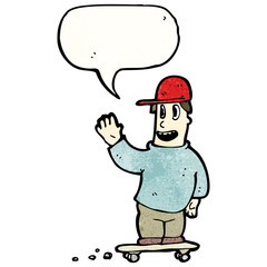 cartoon skateboarder