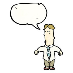 Obraz premium cartoon boring office man