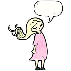 cartoon blond girl