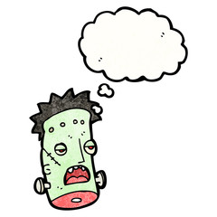 cartoon frankenstein monster head